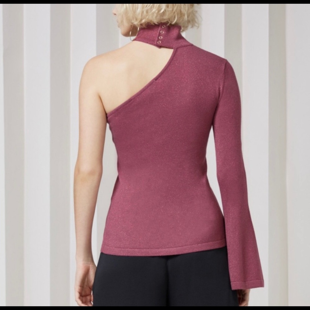 Keepsake Shimmer Knit Top Mulberry